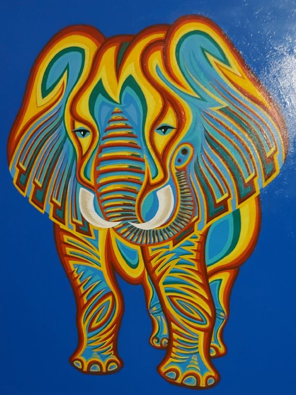 Elephant, abstract art